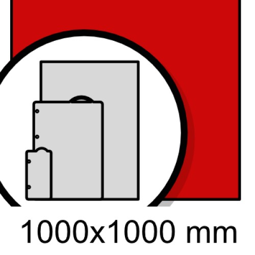 5er SET Musterblech 1000x1000 mm allseitig